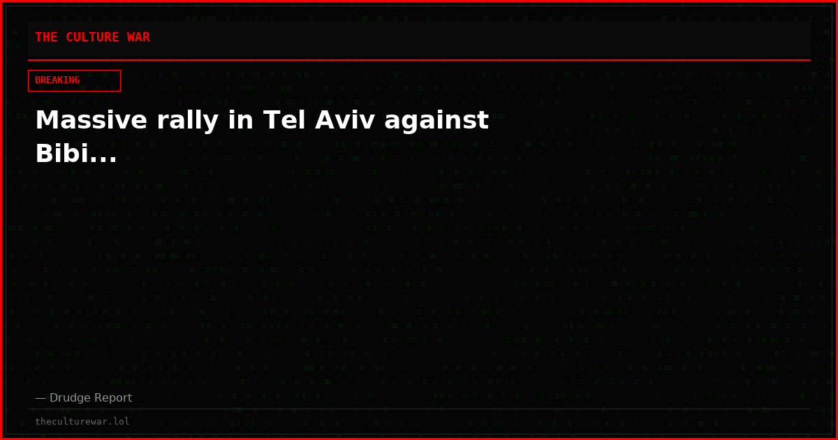 Massive rally in Tel Aviv against Bibi...