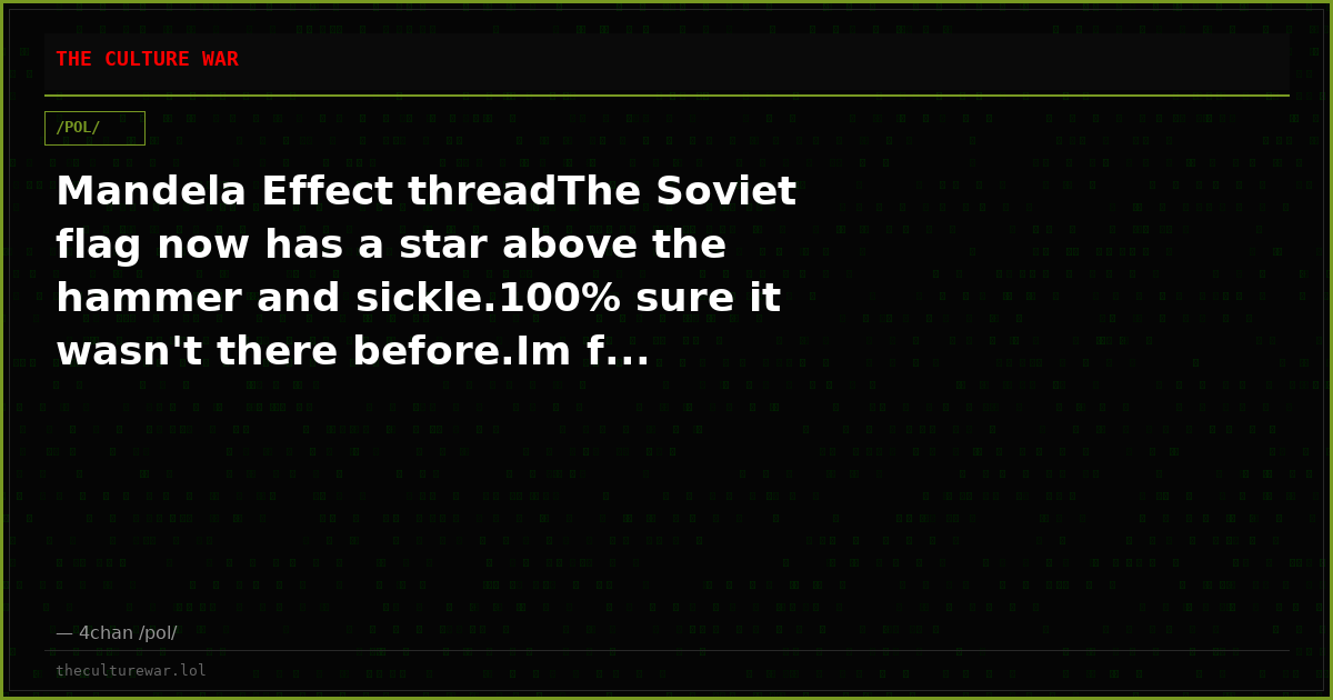 Mandela Effect threadThe Soviet flag now has a star above the hammer and sickle.100% sure it wasn't there before.Im f...