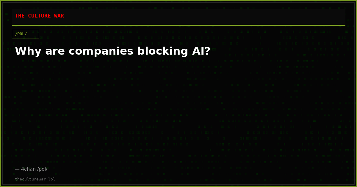 Why are companies blocking AI?