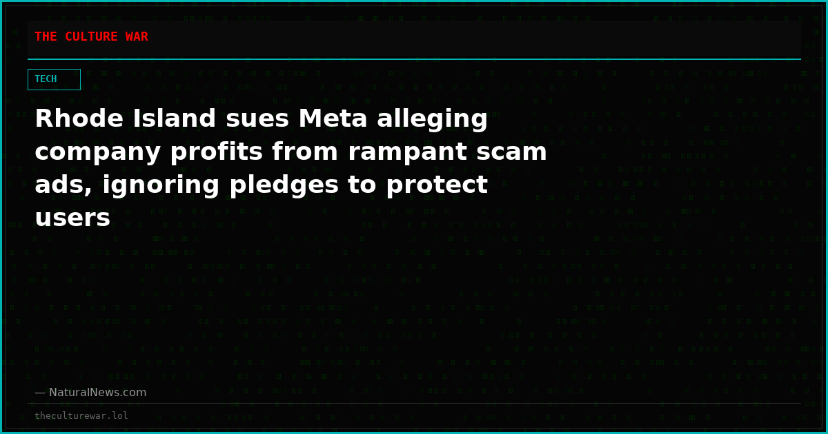Rhode Island sues Meta alleging company profits from rampant scam ads, ignoring pledges to protect users