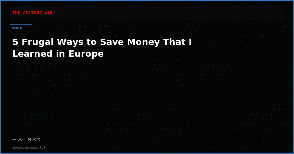 5 Frugal Ways to Save Money That I Learned in Europe