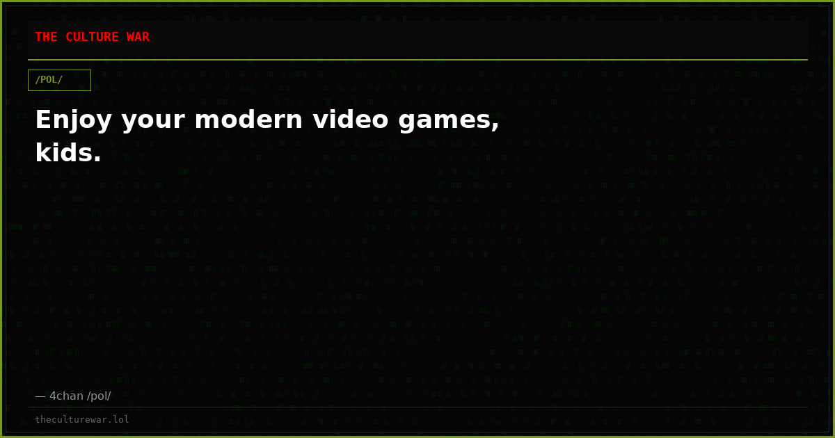 Enjoy your modern video games, kids.