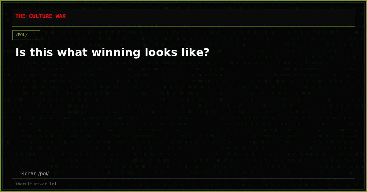 Is this what winning looks like?