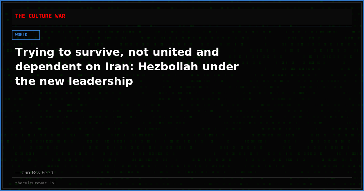 Trying to survive, not united and dependent on Iran: Hezbollah under the new leadership