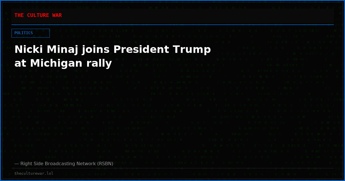 Nicki Minaj joins President Trump at Michigan rally
