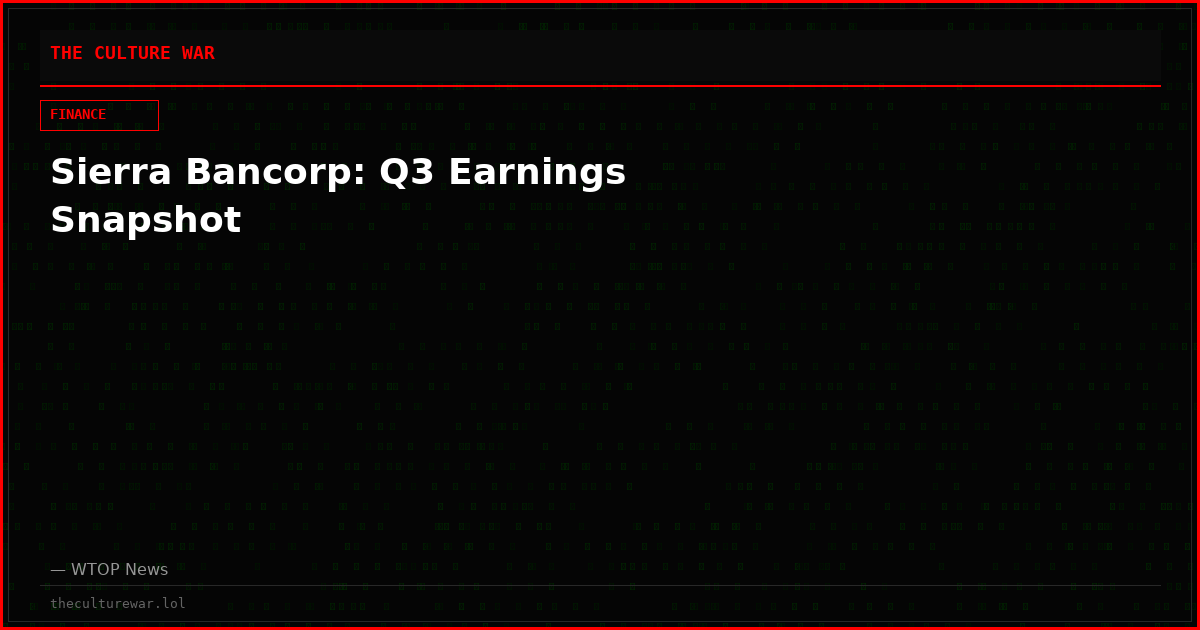 Sierra Bancorp: Q3 Earnings Snapshot