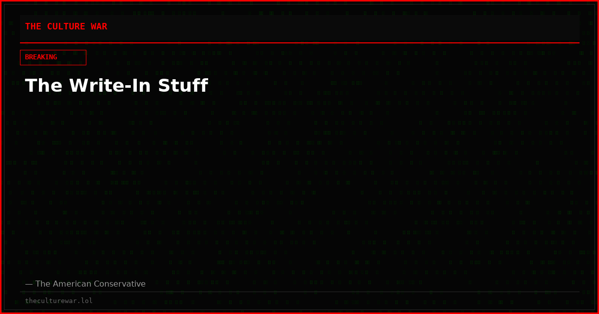 The Write-In Stuff