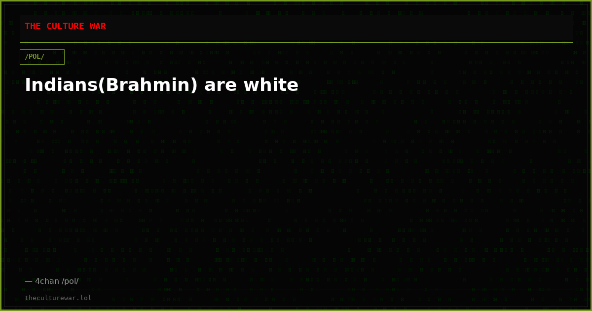 Indians(Brahmin) are white