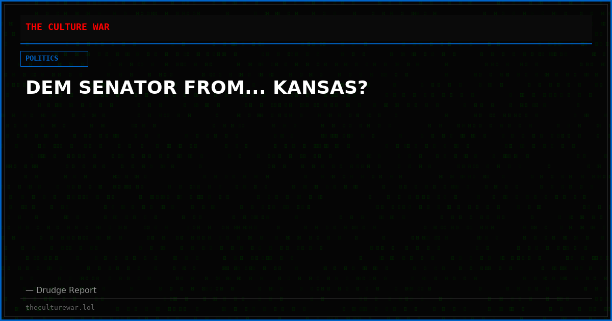 DEM SENATOR FROM... KANSAS?