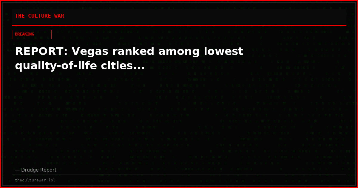 REPORT: Vegas ranked among lowest quality-of-life cities...