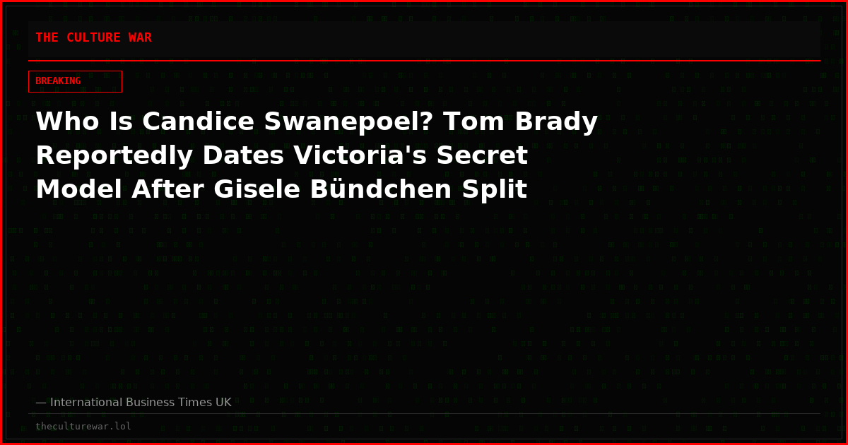 Who Is Candice Swanepoel? Tom Brady Reportedly Dates Victoria's Secret Model After Gisele Bündchen Split