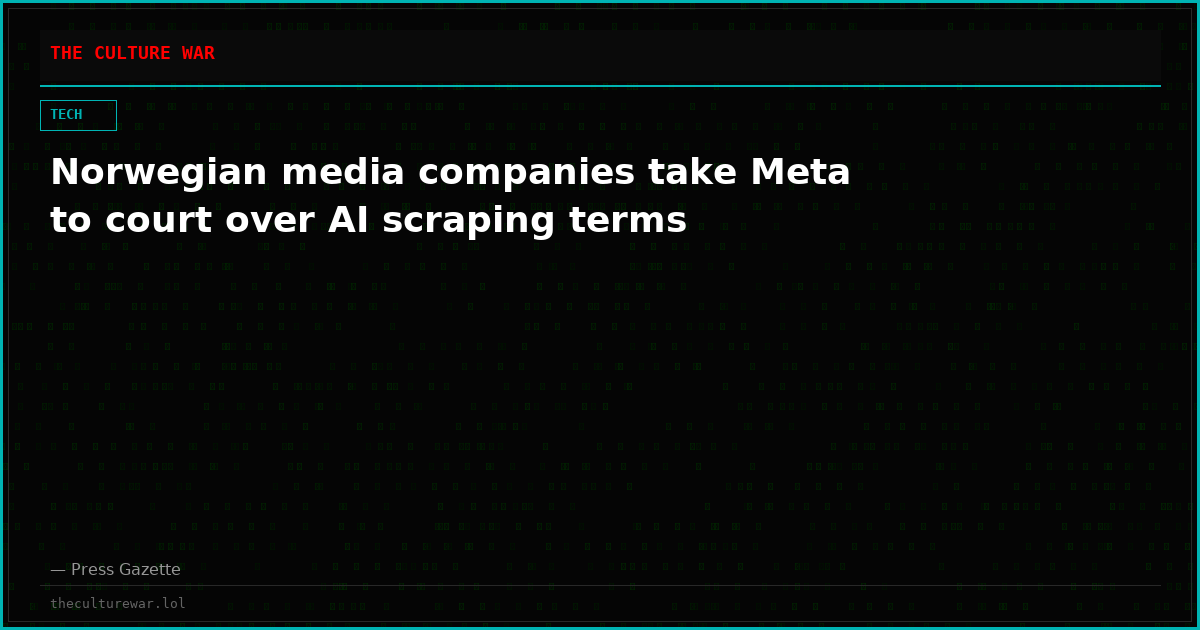 Norwegian media companies take Meta to court over AI scraping terms