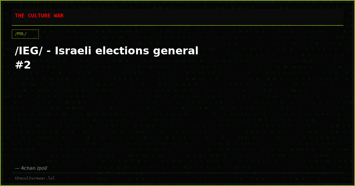 /IEG/ - Israeli elections general #2