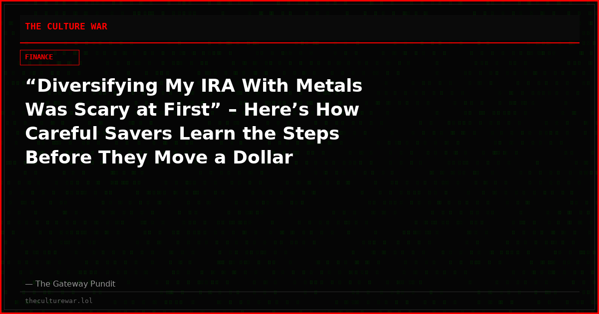 “Diversifying My IRA With Metals Was Scary at First” – Here’s How Careful Savers Learn the Steps Before They Move a Dollar