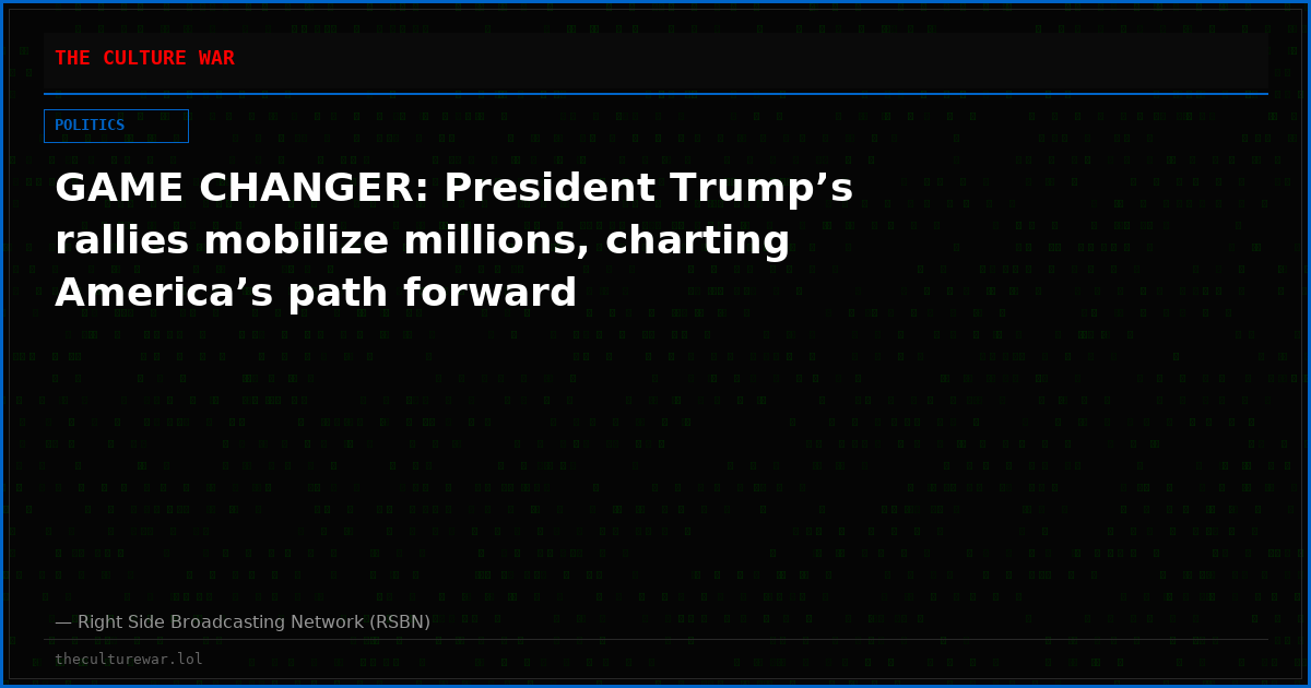 GAME CHANGER: President Trump’s rallies mobilize millions, charting America’s path forward