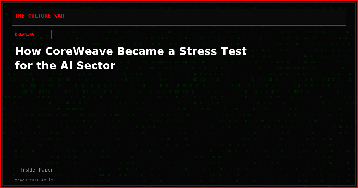 How CoreWeave Became a Stress Test for the AI Sector