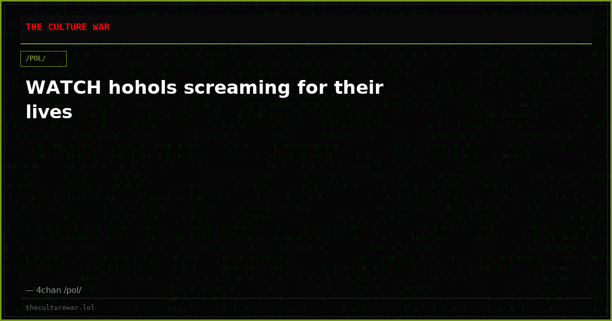 WATCH hohols screaming for their lives