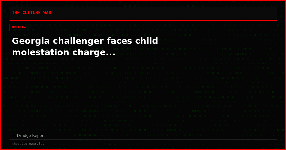 Georgia challenger faces child molestation charge...