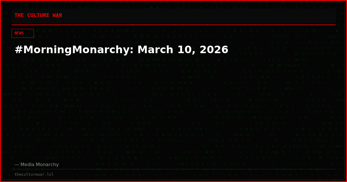 #MorningMonarchy: March 10, 2026
