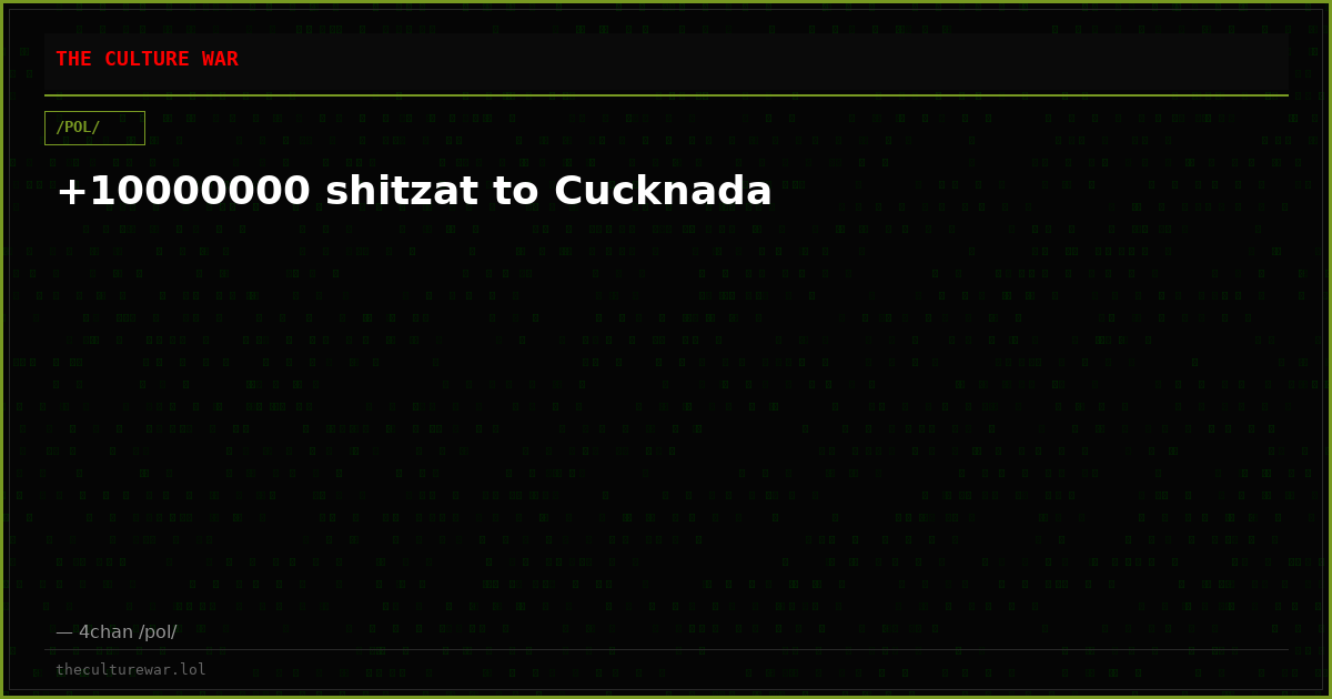 +10000000 shitzat to Cucknada