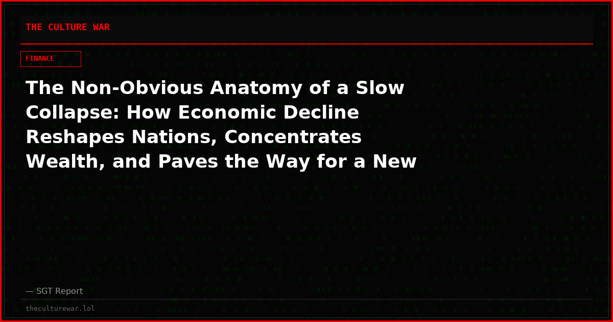 The Non-Obvious Anatomy of a Slow Collapse: How Economic Decline Reshapes Nations, Concentrates Wealth, and Paves the Way for a New Order