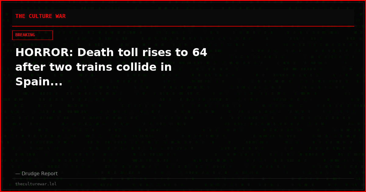 HORROR: Death toll rises to 64 after two trains collide in Spain...