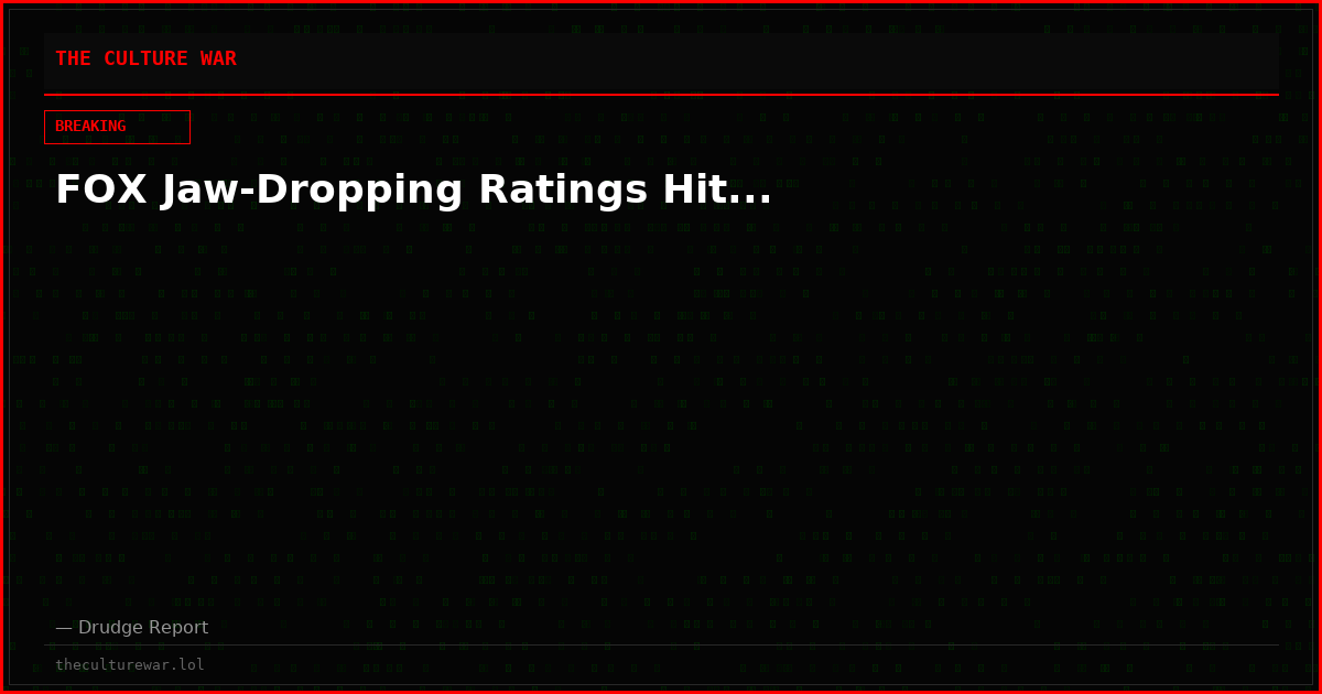 FOX Jaw-Dropping Ratings Hit...