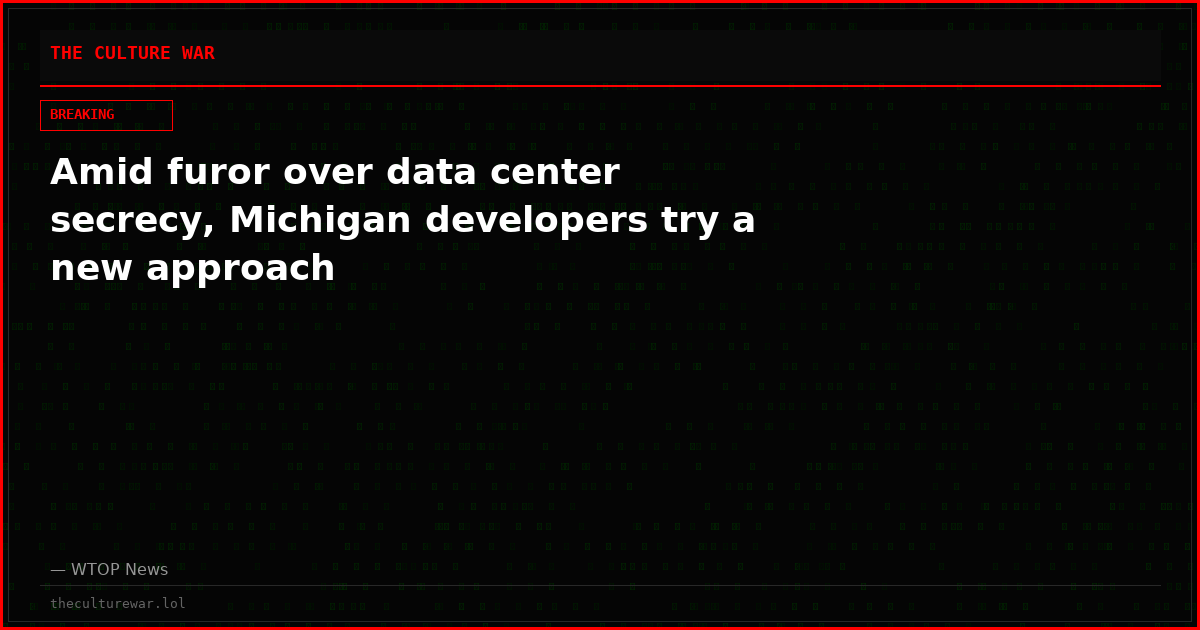 Amid furor over data center secrecy, Michigan developers try a new approach
