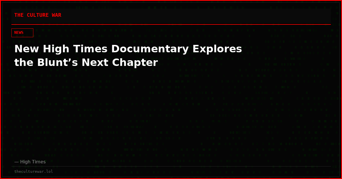 New High Times Documentary Explores the Blunt’s Next Chapter