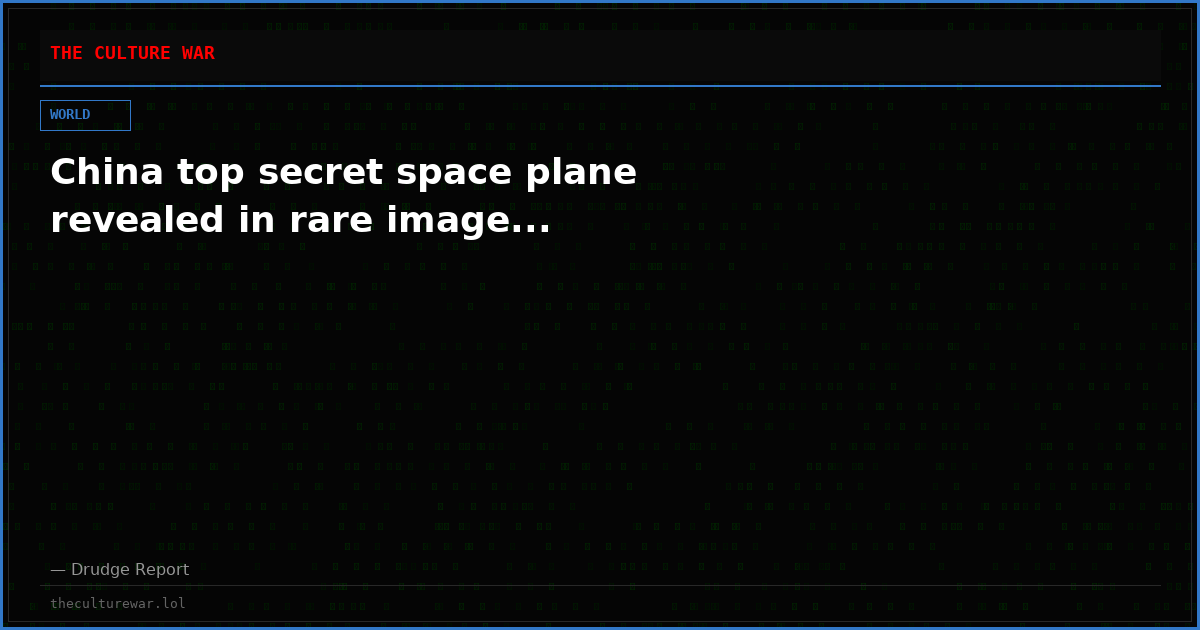 China top secret space plane revealed in rare image...