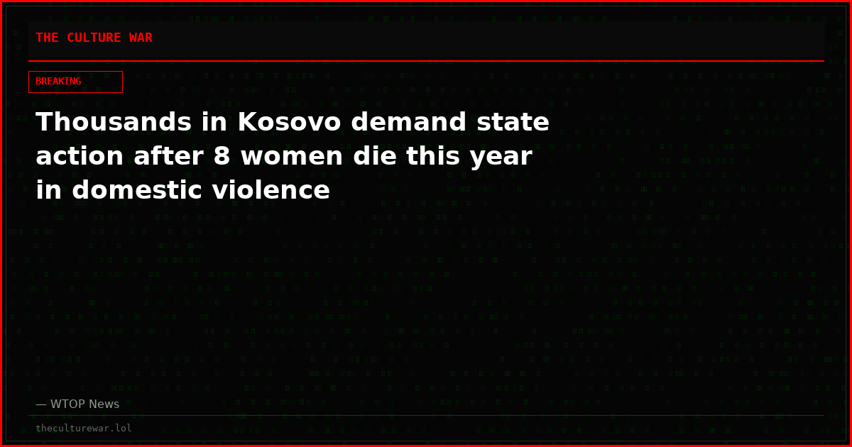 Thousands in Kosovo demand state action after 8 women die this year in domestic violence