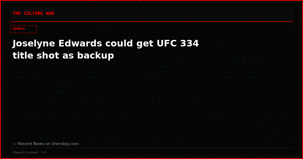 Joselyne Edwards could get UFC 334 title shot as backup