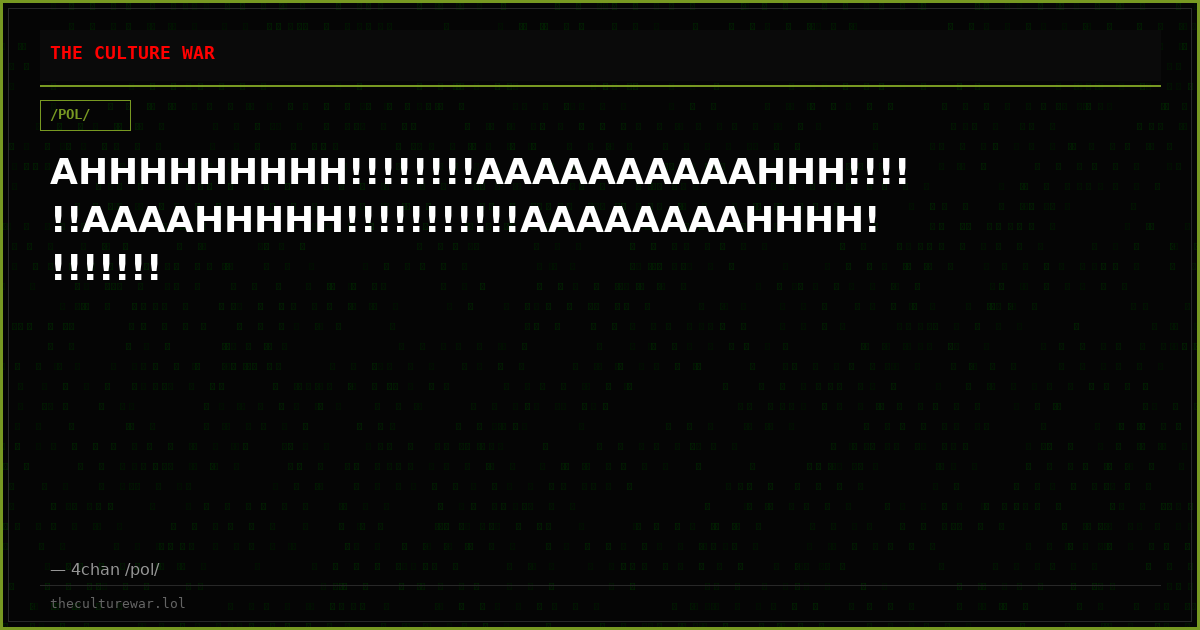 AHHHHHHHHH!!!!!!!!AAAAAAAAAAHHH!!!!!!AAAAHHHHH!!!!!!!!!!!AAAAAAAAHHHH!!!!!!!!