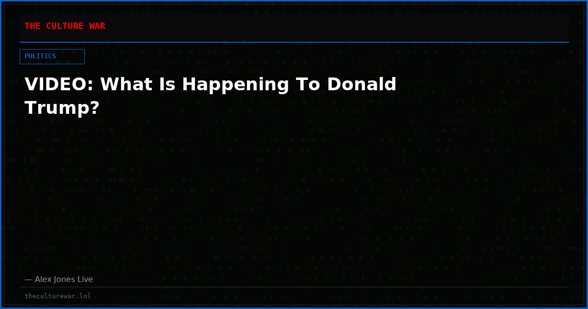 VIDEO: What Is Happening To Donald Trump?