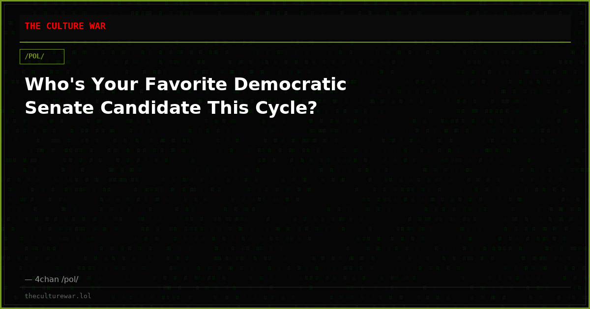 Who's Your Favorite Democratic Senate Candidate This Cycle?