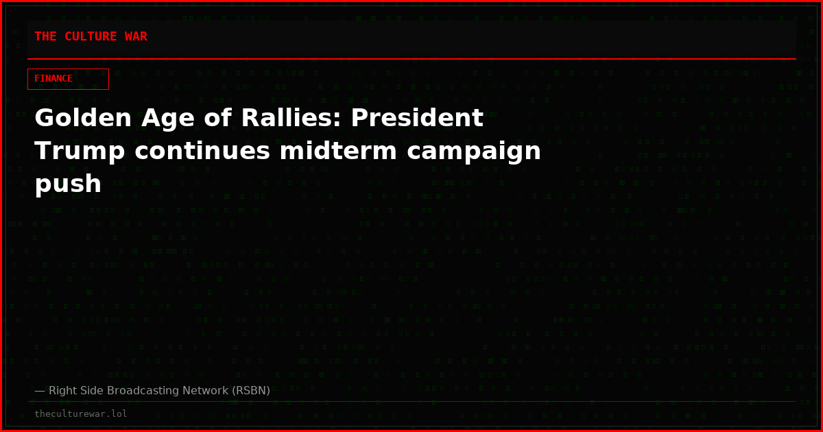 Golden Age of Rallies: President Trump continues midterm campaign push