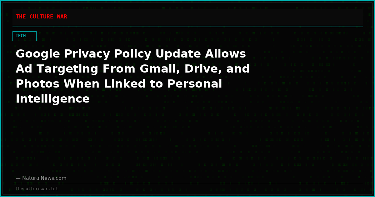 Google Privacy Policy Update Allows Ad Targeting From Gmail, Drive, and Photos When Linked to Personal Intelligence