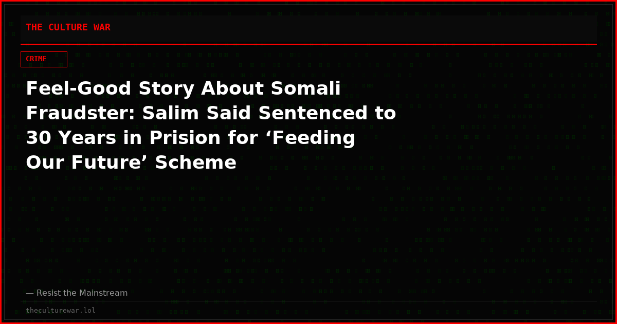 Feel-Good Story About Somali Fraudster: Salim Said Sentenced to 30 Years in Prision for ‘Feeding Our Future’ Scheme