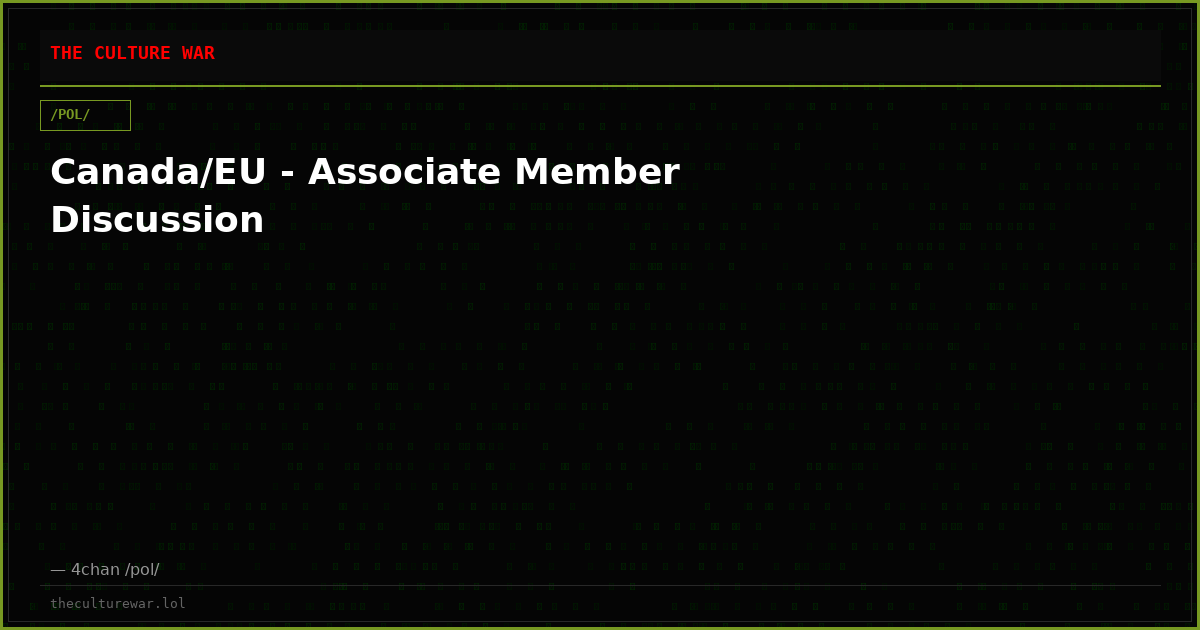 Canada/EU - Associate Member Discussion