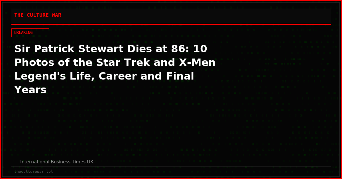 Sir Patrick Stewart Dies at 86: 10 Photos of the Star Trek and X-Men Legend's Life, Career and Final Years