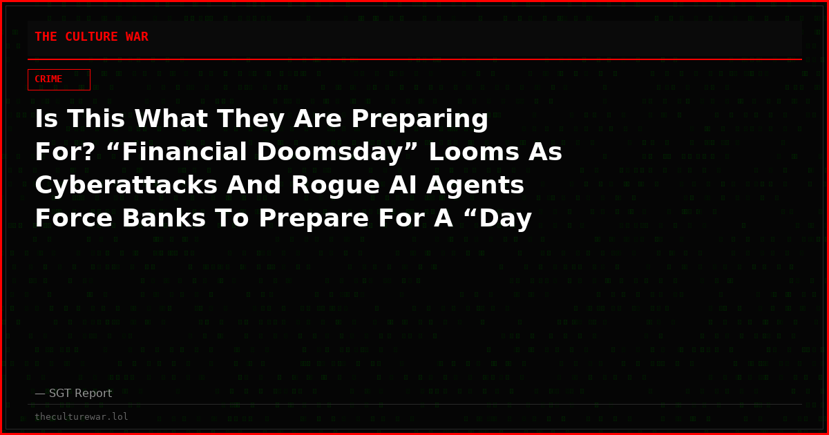 Is This What They Are Preparing For? “Financial Doomsday” Looms As Cyberattacks And Rogue AI Agents Force Banks To Prepare For A “Day After” Scenario