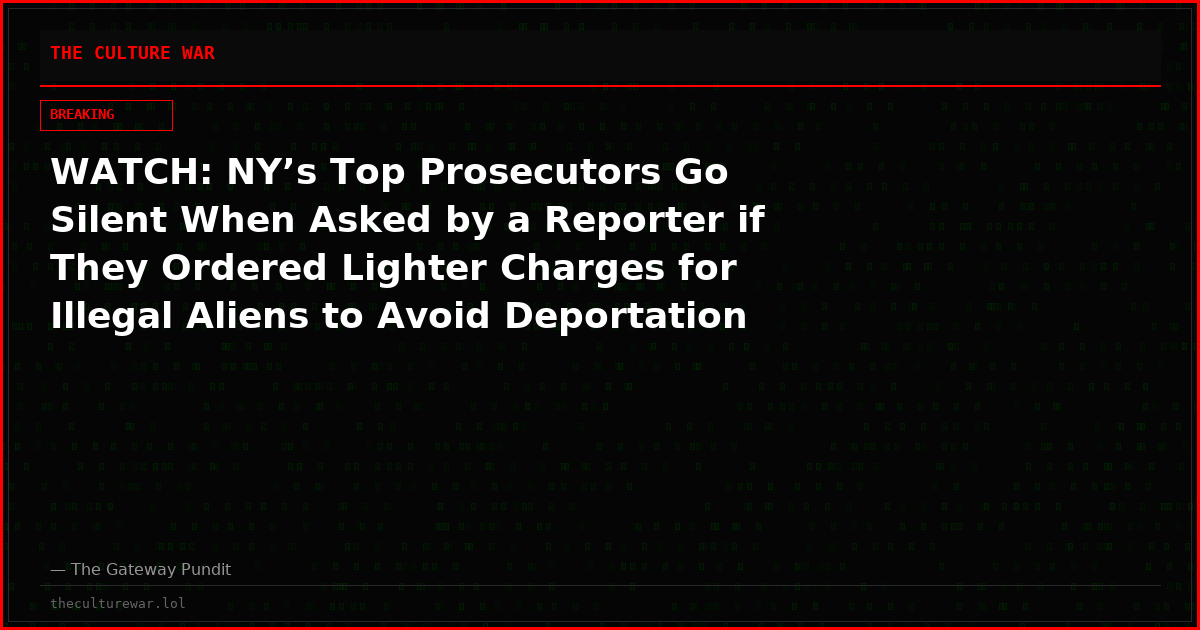 WATCH: NY’s Top Prosecutors Go Silent When Asked by a Reporter if They Ordered Lighter Charges for Illegal Aliens to Avoid Deportation