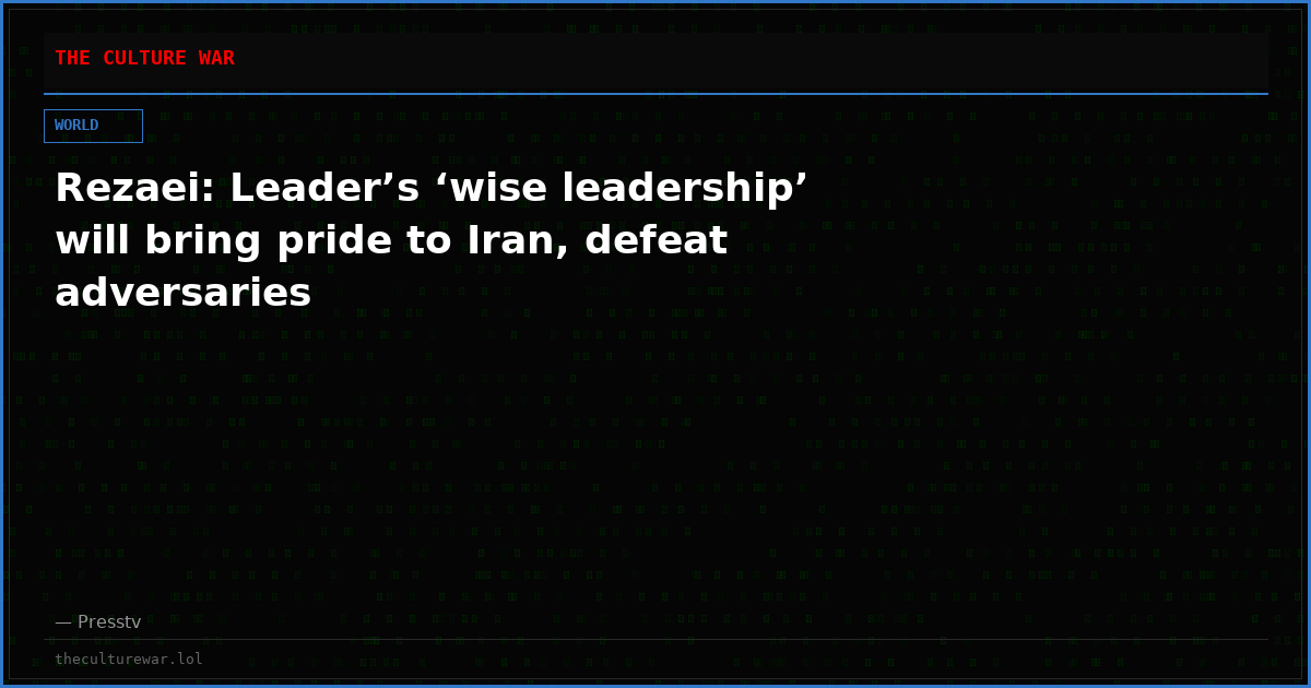 Rezaei: Leader’s ‘wise leadership’ will bring pride to Iran, defeat adversaries