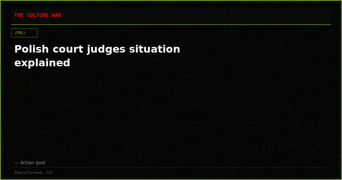 Polish court judges situation explained