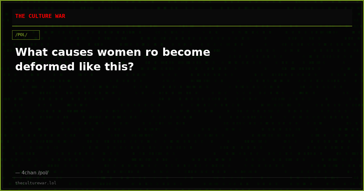 What causes women ro become deformed like this?