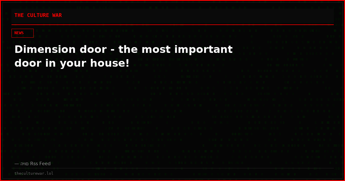 Dimension door - the most important door in your house!