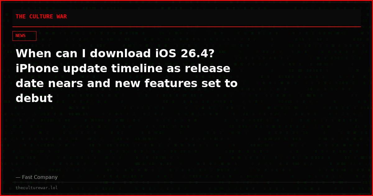 When can I download iOS 26.4? iPhone update timeline as release date nears and new features set to debut