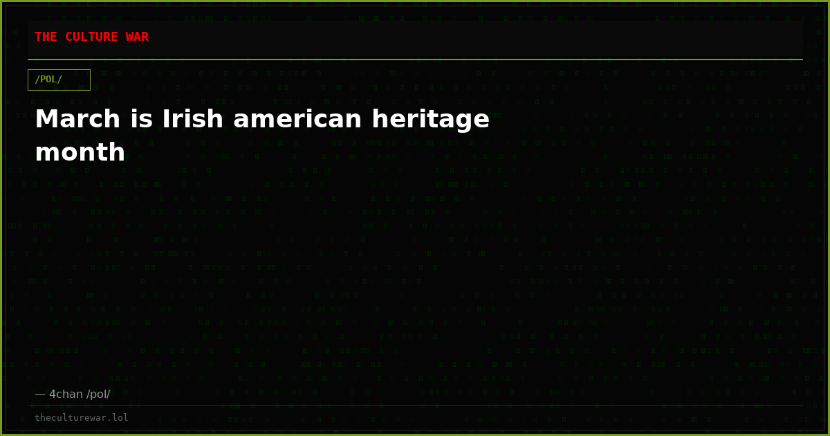 March is Irish american heritage month
