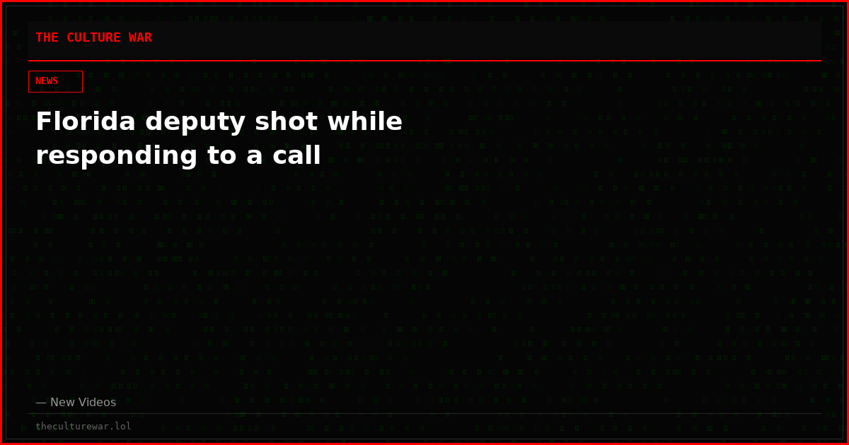 Florida deputy shot while responding to a call