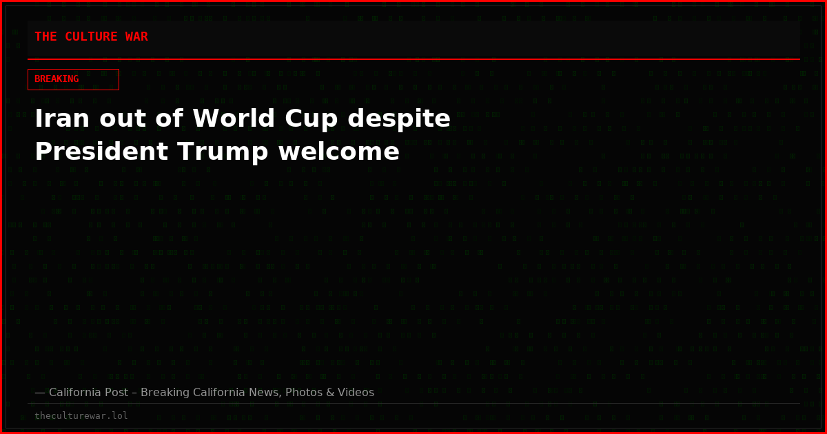 Iran out of World Cup despite President Trump welcome